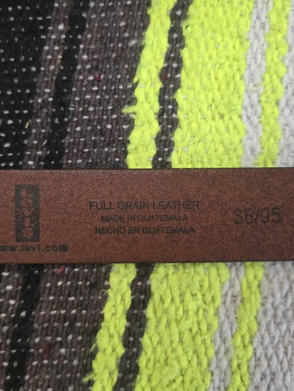Levi's Tan Leather Belt with Silver Buckle Size:38/95